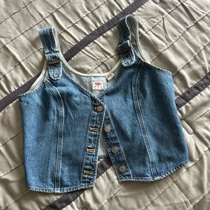 Levi's Light Blue Denim Vest